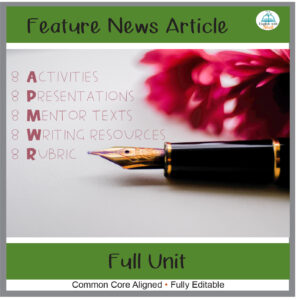 Newspaper-feature-writing-activities-presentations-mentor-texts-writing-resources