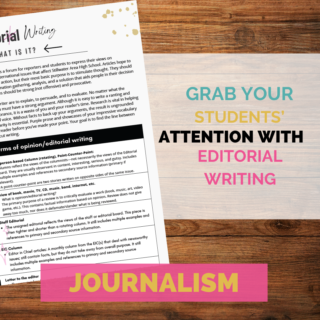 Grab your students’ attention with editorial writing