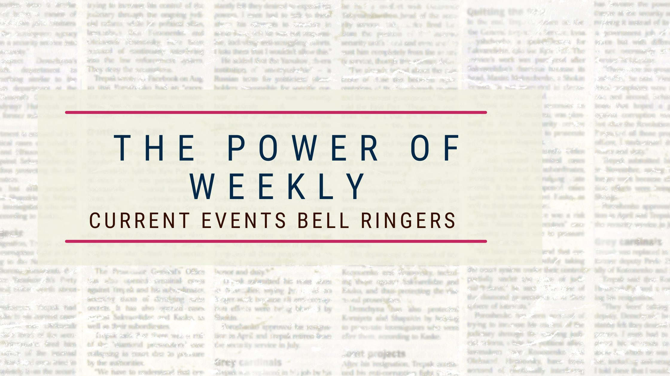 The Power of Weekly Current Events Bell Ringers in Building Media Literacy Skills