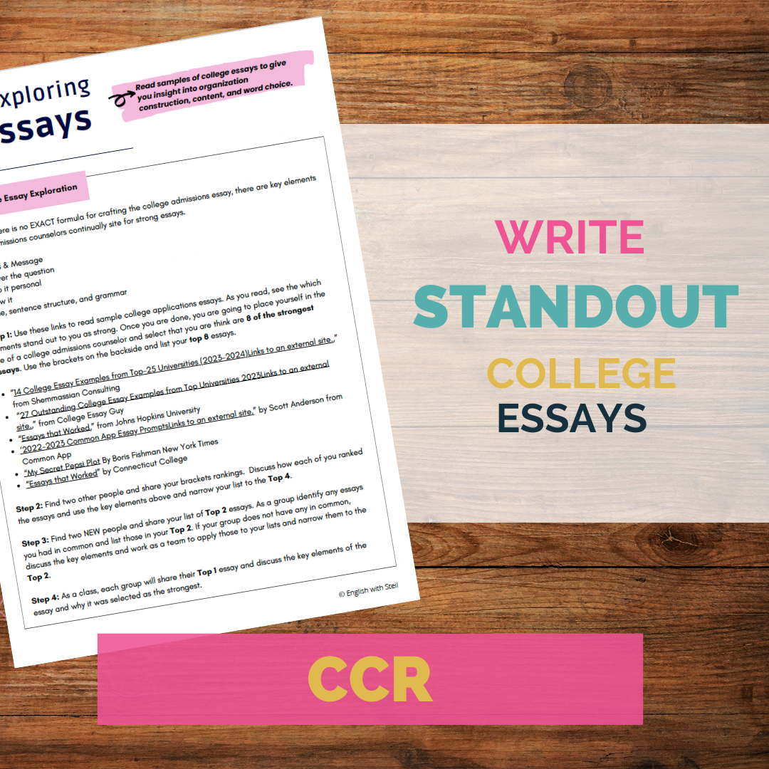 Empower Your Students to Write Standout College Essays