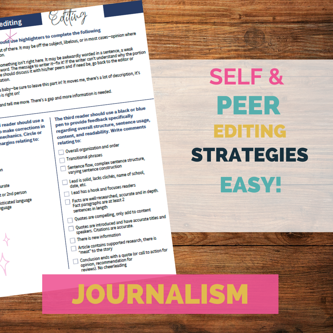 Every journalism teacher should know about these editing strategies