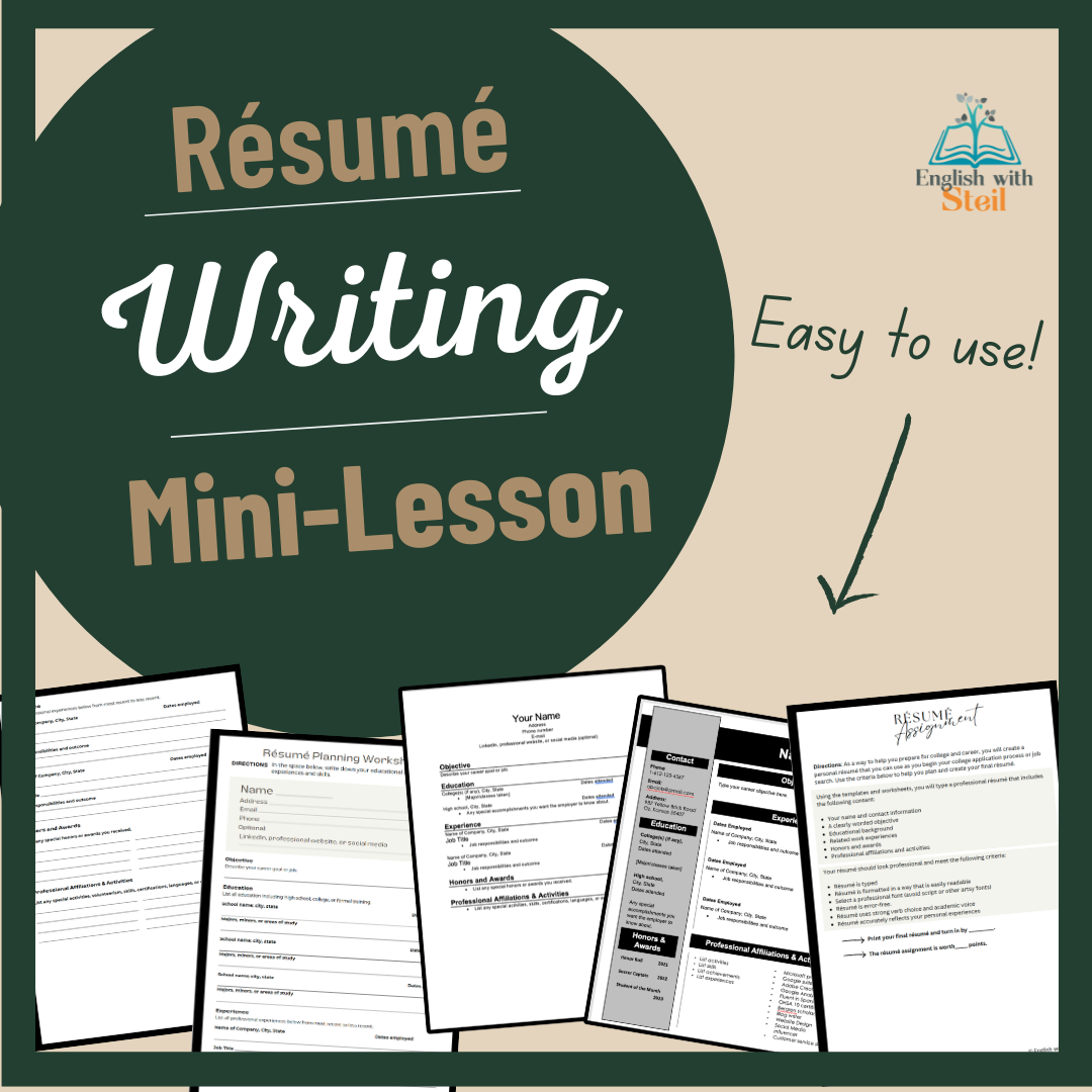 Resume Writing Course A Comprehensive Guide for Teachers: Teaching Students How to Write a ...