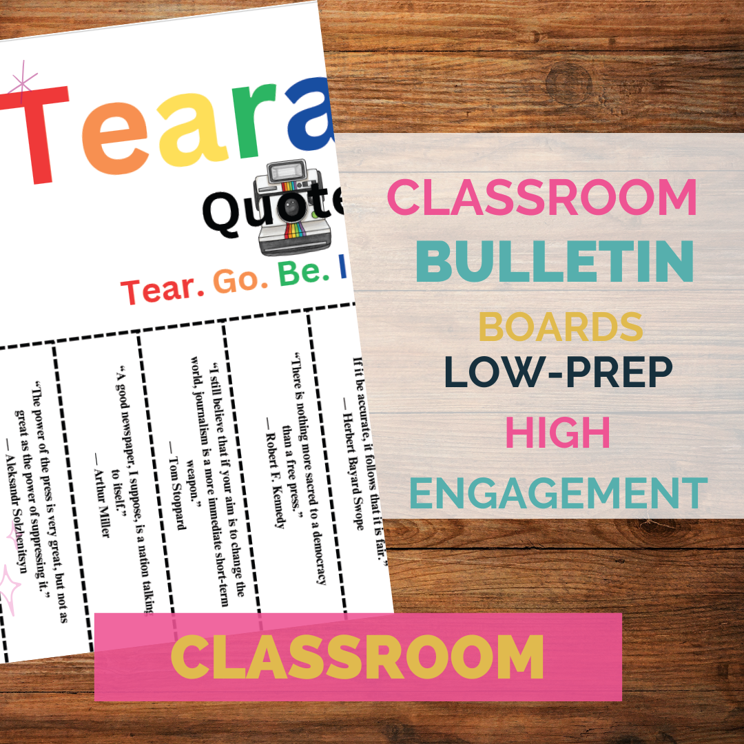 Build Engagement: Journalism Bulletin Board: Creative Ideas and Low-Prep Resources